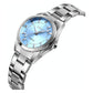 Waterproof Quartz Women Watch With Rhinestone Steel Strap - Delicate And Creative