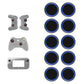 10-piece Luminous Gamepad Button Caps for Ps5 / Ps4 / Ps3 / Xbox one / 360 / Pro / Series x / s - Black Light Blue