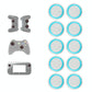 10-piece Luminous Gamepad Button Caps for Ps5 / Ps4 / Ps3 / Xbox one / 360 / Pro / Series x / s - Black Light Blue