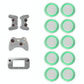 10-piece Luminous Gamepad Button Caps for Ps5 / Ps4 / Ps3 / Xbox one / 360 / Pro / Series x / s - Black Light Blue