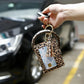 Pu Leather Wrist Ring Key Chain Coin Purse Black - Black Snake