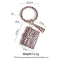 Pu Leather Wrist Ring Key Chain Coin Purse Black - Black Snake