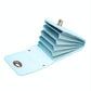 Vertical Card Bag With Metal Buckle For Mobile Phones - Blue