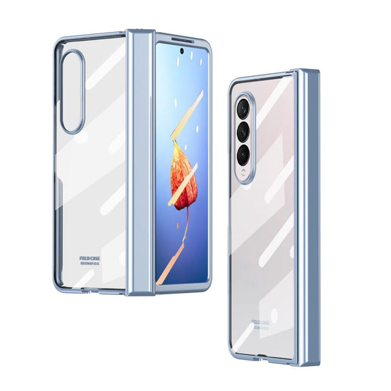 For Samsung Galaxy z Fold4 5G Samsung Galaxy z Fold4 Full Body Electroplating Hinge Case - Integrated Design - Blue
