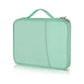 Leather Portable Bag With Cloth Texture - White