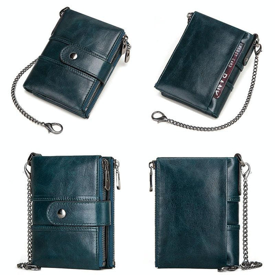 Secure Multi-function Rfid Wallet - Anti-theft - Brown