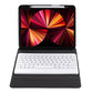 Bluetooth Keyboard Leather Case For Ipad 9.7 With Triangle Holder & Pen Slot - Gradient Blue Pink