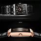 Waterproof Square Men Watch with Calendar - 50m - Black Belt Black Shell Black Surface