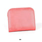Women Leather Rfid Blocking Coin Purse - Compact Design - Pink