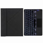 Bluetooth Keyboard Leather Case For Ipad 10.2 / Pro 10.5 - Touch Backlight Three-Fold Holder - Pink Blue