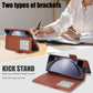 For Samsung Galaxy Z Fold4 5G Leather Phone Case With Pen Slot - Brown