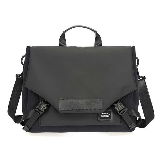 Anti-Drop Crossbody Laptop Bag - 16 Inch Airbag Design - Pure Black