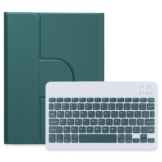 360 Degree Rotatable Bluetooth Keyboard Leather Case - Square Button - Sky Blue - For Ipad Air 2022 / Ipad Pro 11 2021