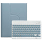 360 Degree Rotatable Bluetooth Keyboard Leather Case - Square Button - Sky Blue - For Ipad Air 2022 / Ipad Pro 11 2021