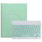 360 Degree Rotatable Bluetooth Keyboard Leather Case - Square Button - Sky Blue - For Ipad Air 2022 / Ipad Pro 11 2021