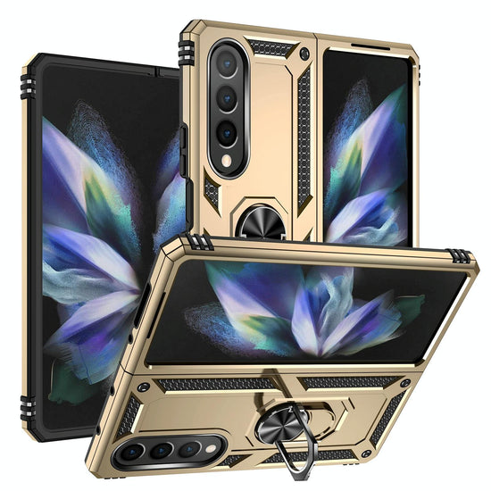 For Samsung Galaxy z Fold4 5G Tpu & Pc Shockproof Phone Case - Gold