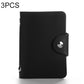 3 Pcs Upgraded Card Bag Transparent Business Card Holder With 12 Slots - Black