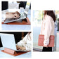 Leather Laptop Liner Bag - 14.1-15.4 Inches With Stand Function - Cowhide Yellow With Bag