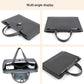Waterproof Elastic Button Laptop Handbag - Pu Material - Navy - 15.4/16 Inch