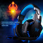 Over-Ear Gaming Headset With Mic & Led Light 2.2M Cable - Orange