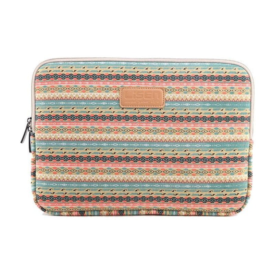 13 Inch Lingge Laptop Liner Bag - Pattern Design - Light Green Diamond Grid