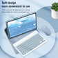 360 Degree Rotatable Bluetooth Keyboard Leather Case With Touchpad - Square Button - Sky Blue - For Ipad 10Th Gen 10.9 2022