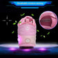 Rechargeable Double Wheel Roller Skating Shoes - Ultra Light Mesh Size 28 - Pink