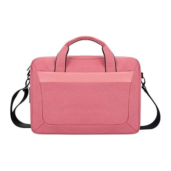 Expandable Laptop Bag - Waterproof Oxford Cloth Detachable Shoulder Strap - Pink