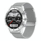 Smart Dual Display Analog Digital Call Watch - Silver Steel