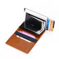 Automatic Rfid Blocking Card Holder with Coin Pocket - Brown