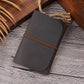 Retro Passport Wallet For Travel Crazy Horse Skin - Coffee