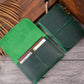 Retro Passport Wallet For Travel Crazy Horse Skin - Coffee