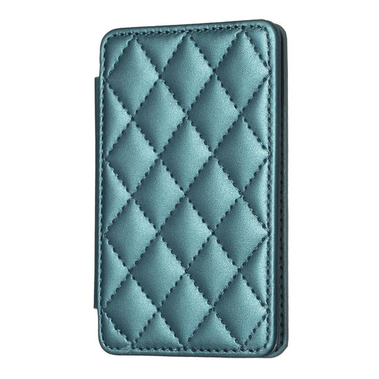 Rhombus Pattern Card Bag Back Sticker For Mobile Phones - Green