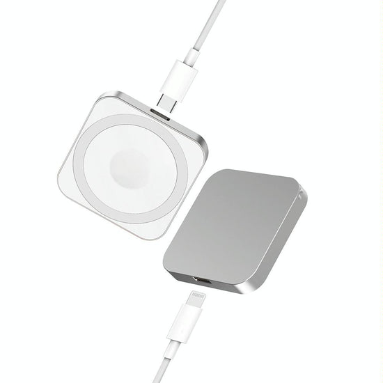 3 In 1 Portable Wireless Charger For Iphone Airpods And Iwatch - Silver