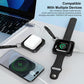 3 In 1 Portable Wireless Charger For Iphone Airpods And Iwatch - Silver
