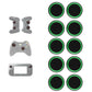 10-piece Luminous Gamepad Button Caps for Ps5 / Ps4 / Ps3 / Xbox one / 360 / Pro / Series x / s - Black Green Circle