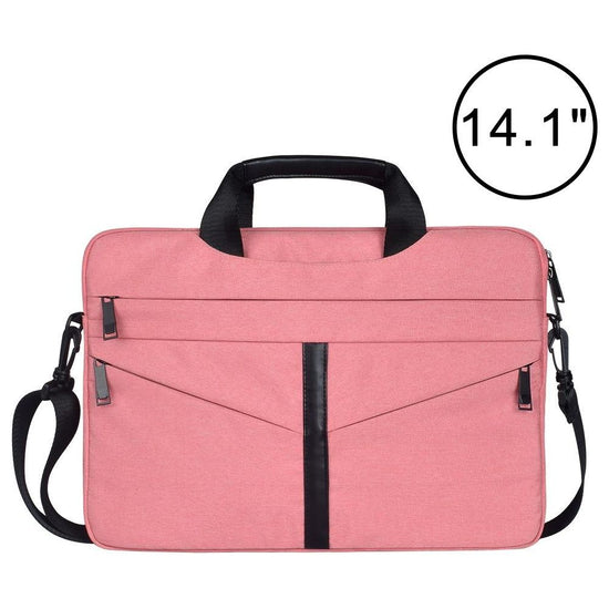 Stylish Zipper Laptop Bag With Shoulder Strap - Durable & Breathable - Pink