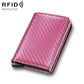 Carbon Fiber Rfid Wallet for Men - Red