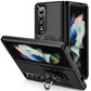 For Samsung Galaxy Z Fold4 5G Shockproof Case With Holder - Pc Tpu - Blue