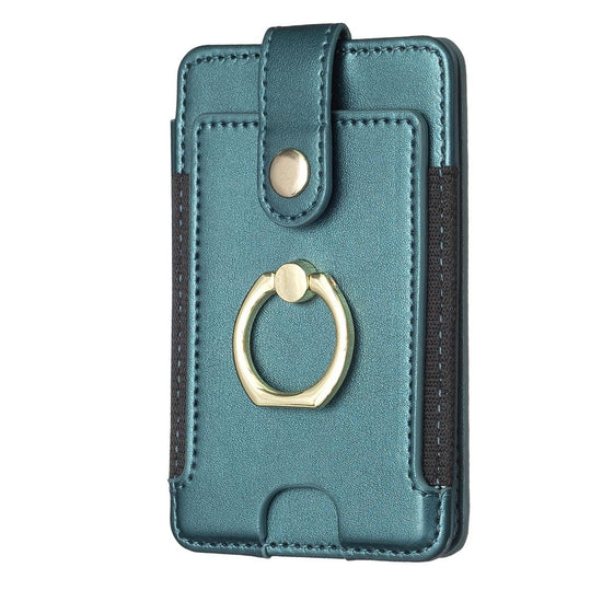 Metal Ring Card Bag Sticker For Mobile Phones - Green