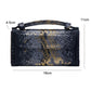 Sequin Snake Print Wrist Bag - Multifunctional Chain Wallet - Gold