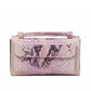 Sequin Snake Print Wrist Bag - Multifunctional Chain Wallet - Gold