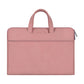 Waterproof Portable One-Shoulder Handbag For 13.3 Laptops With Hidden Zipper And Suitcase Belt - Pink