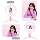 10.2 Selfie Beauty Light With Tripod Mount And Usb 3 Modes Dimmable Led Ring For Vlogging And Photography Cold Shoe Ball Head And Phone Clamp