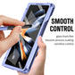 For Samsung Galaxy Z Fold4 5G Shockproof Diamond Case With Hinge And Pen - Purple