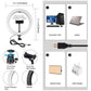 10.2 Usb Led Ring Light With 10 Modes Cold Shoe Tripod & Phone Clamp - Pink