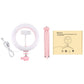 7.9 Led Ring Light With Tripod And Phone Clamp - 3 Modes Dimmable Dual Colour Temperature