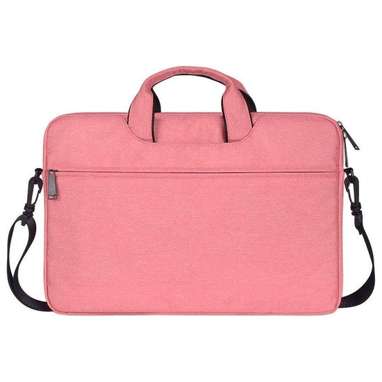 Waterproof Oxford Cloth One-Shoulder Handbag For 15.6 Laptops - Hidden Portable Strap - Pink