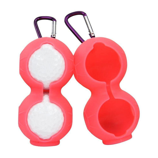 2-Pack Golf Silicone Double-Ball Protection Sleeves - Pink