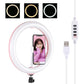 26Cm Usb 3 Modes Dimmable Led Ring Light With Phone Clamp